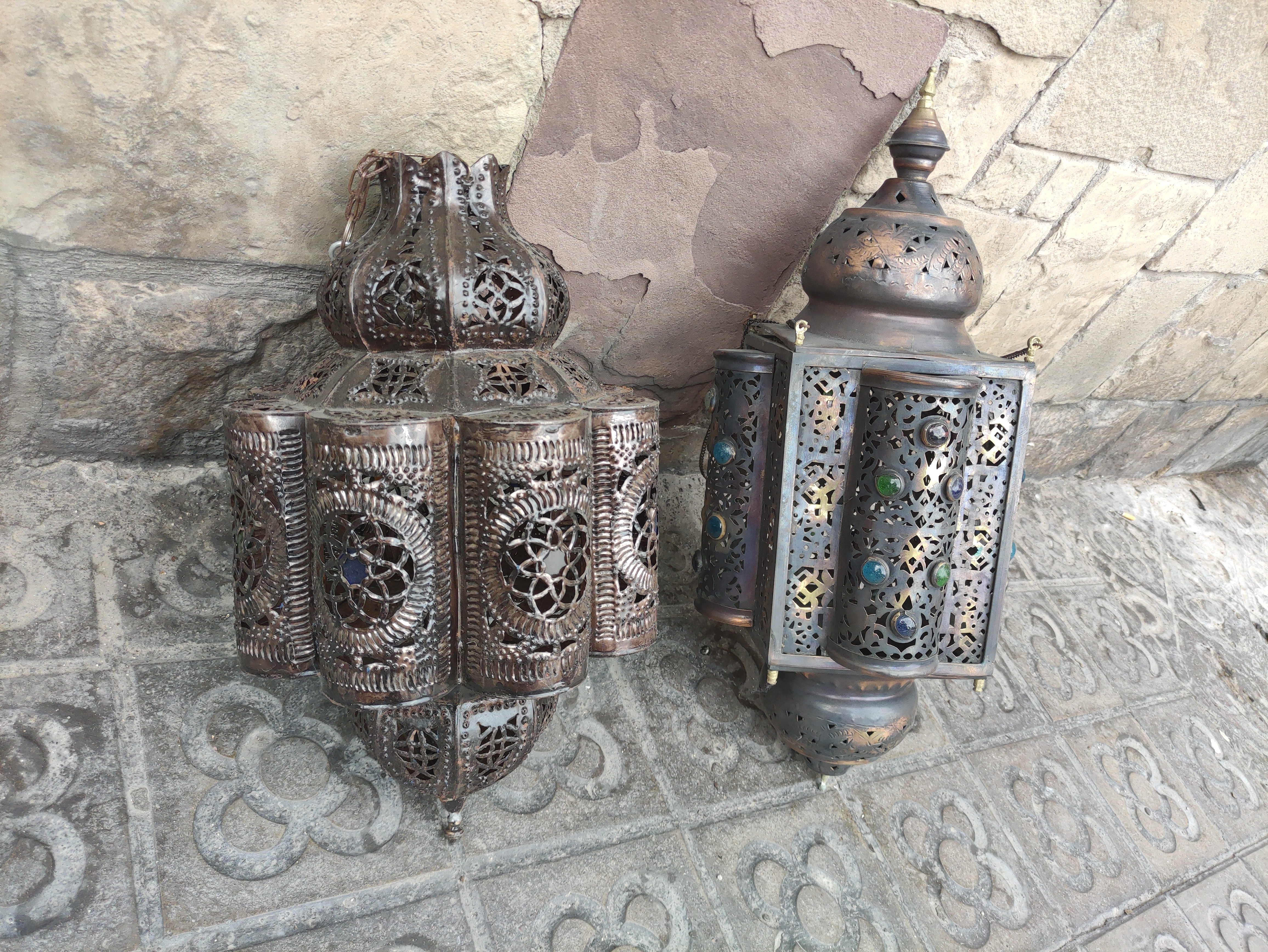 lampara techo arabe africa metcrist 46x27x27 60x28x28 1u